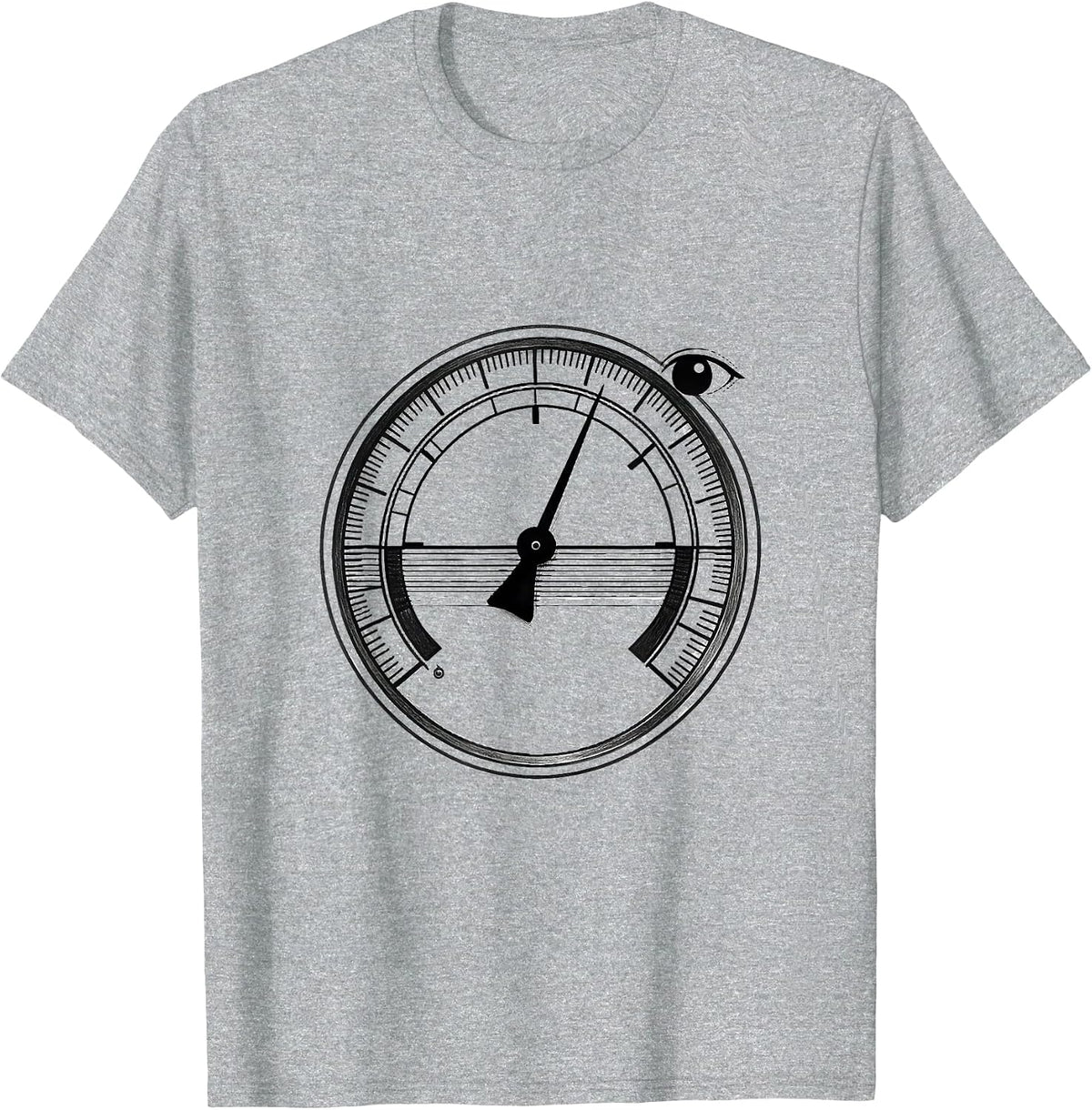 Men's Minimal Pressure Gauge Funny Plumber Pipefitter Gift T-Shirt - Heather Grey