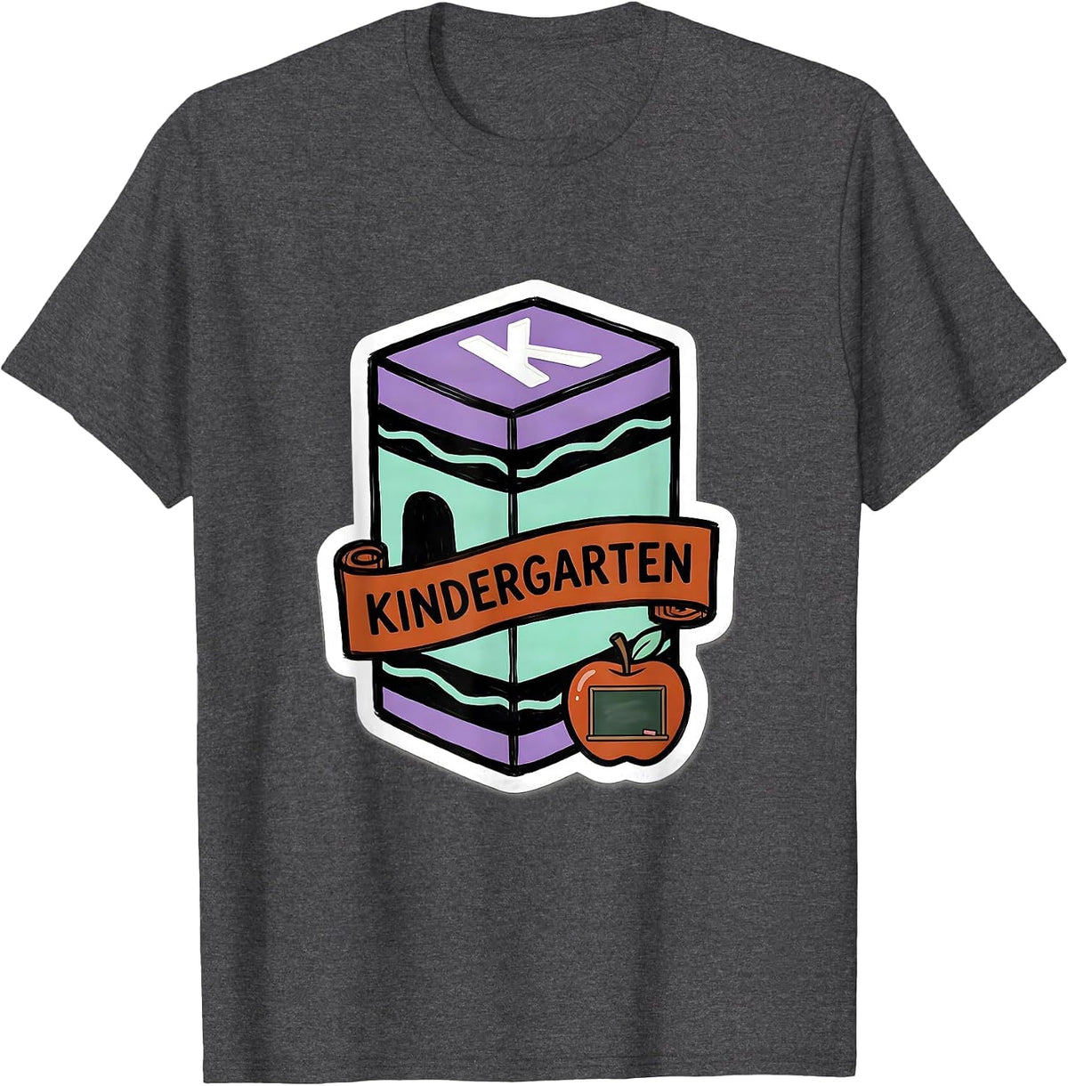 Kindergarten Cute Grade Level Teacher Back To School T-Shirt - Dark Heather Grey