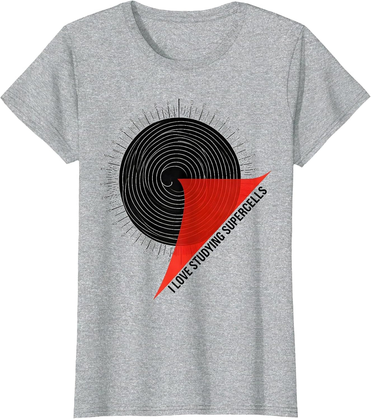 I Love Studying Supercells Weather Enthusiast Storm Chaser T-Shirt - Heather Grey