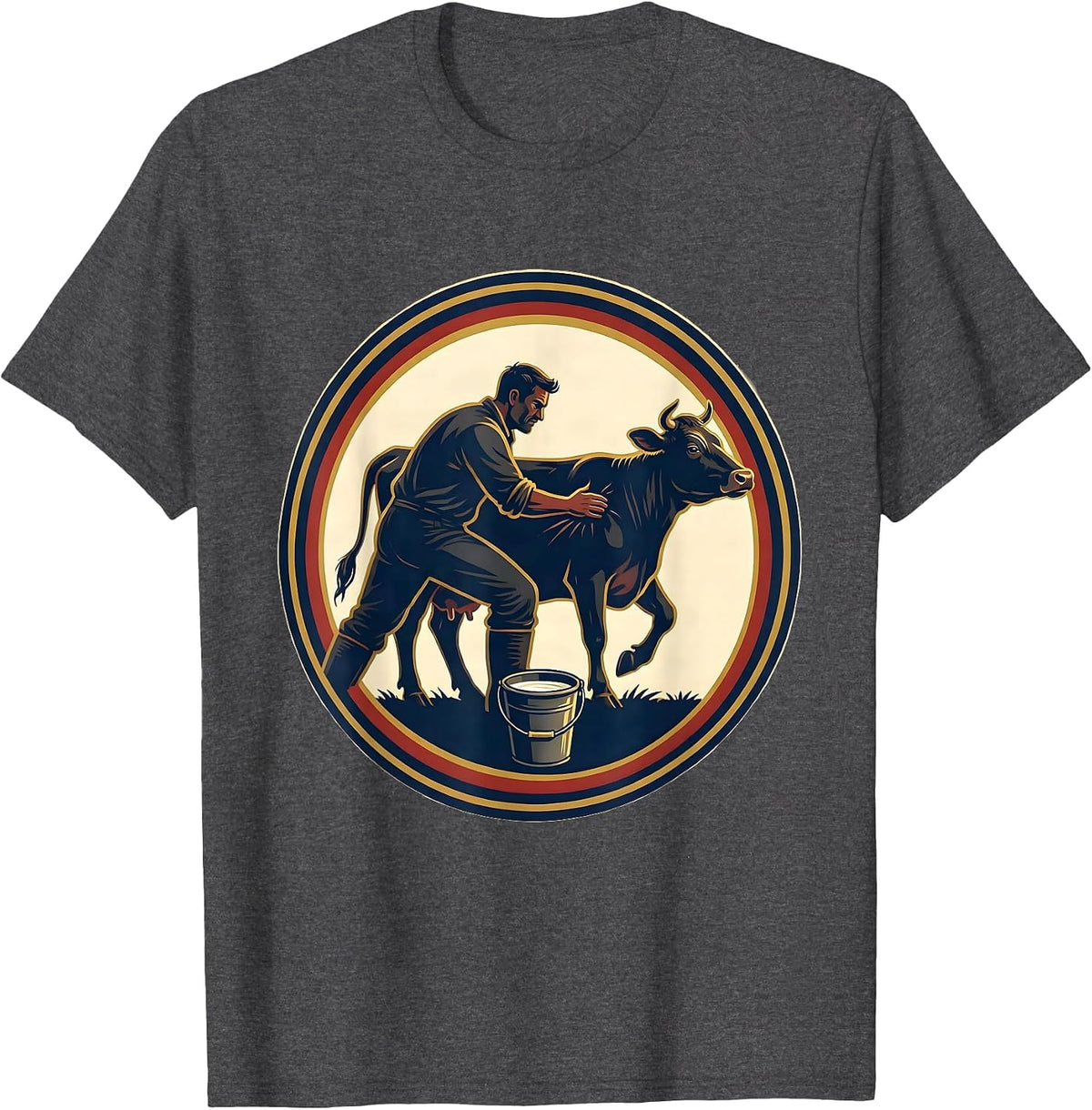 Men's Farm Seal Sarcastic Humor Farmer Ranch Life Gift T-Shirt - Dark Heather Grey