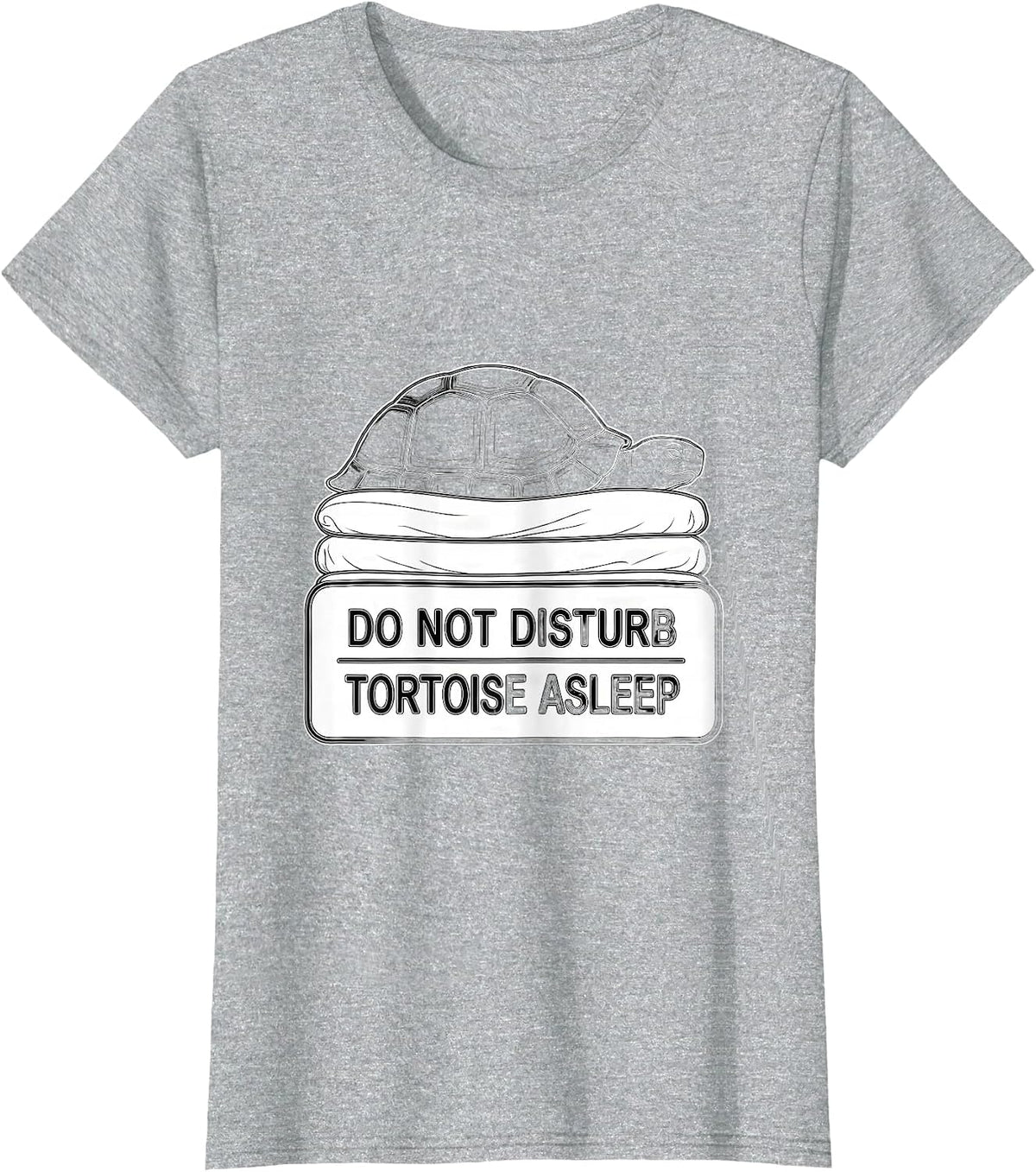 Do Not Disturb Tortoise Asleep Funny Animal Official T-Shirt - Heather Grey