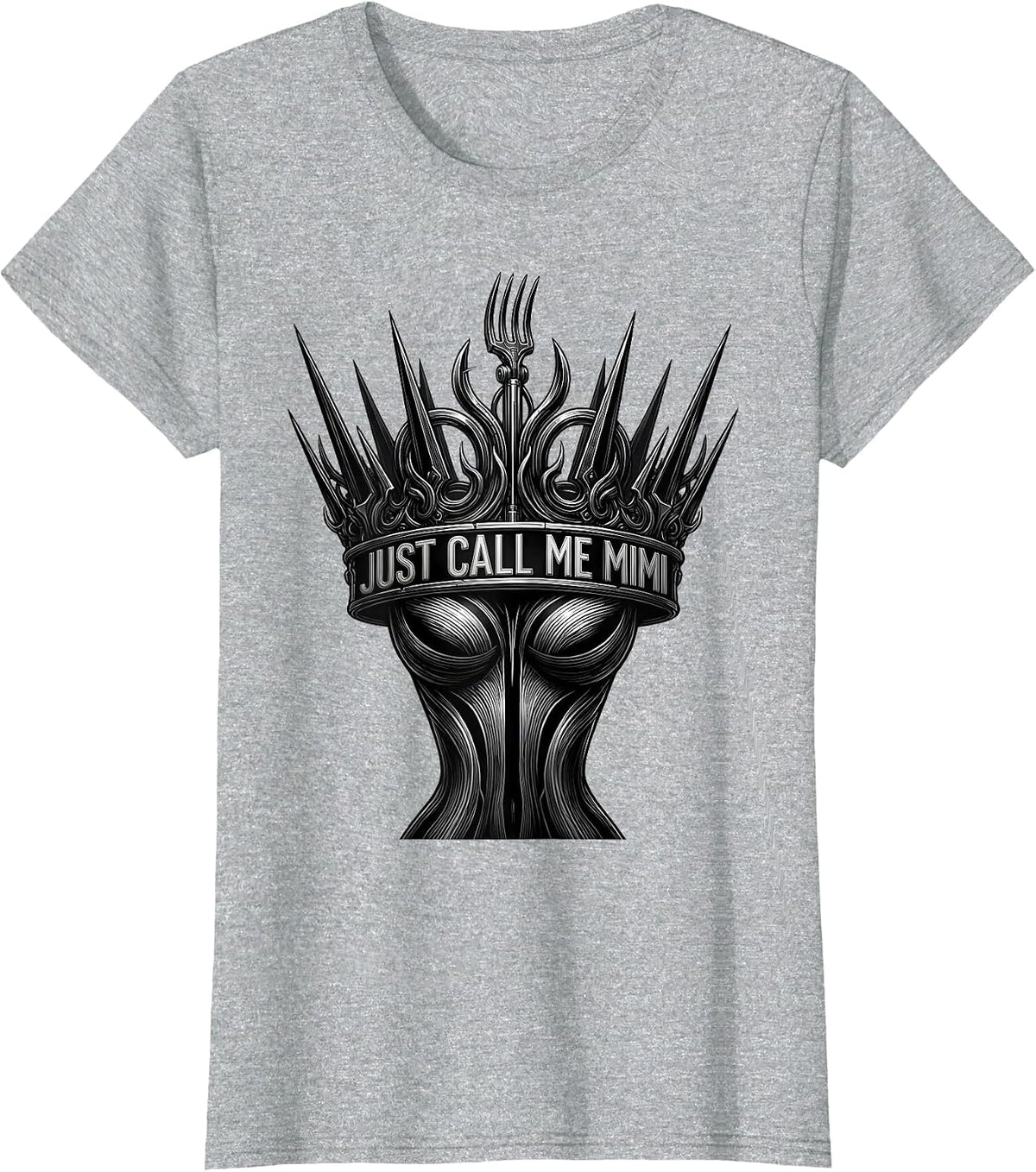 Just Call Me Mimi Proud Grandmother Design T-Shirt - Heather Grey
