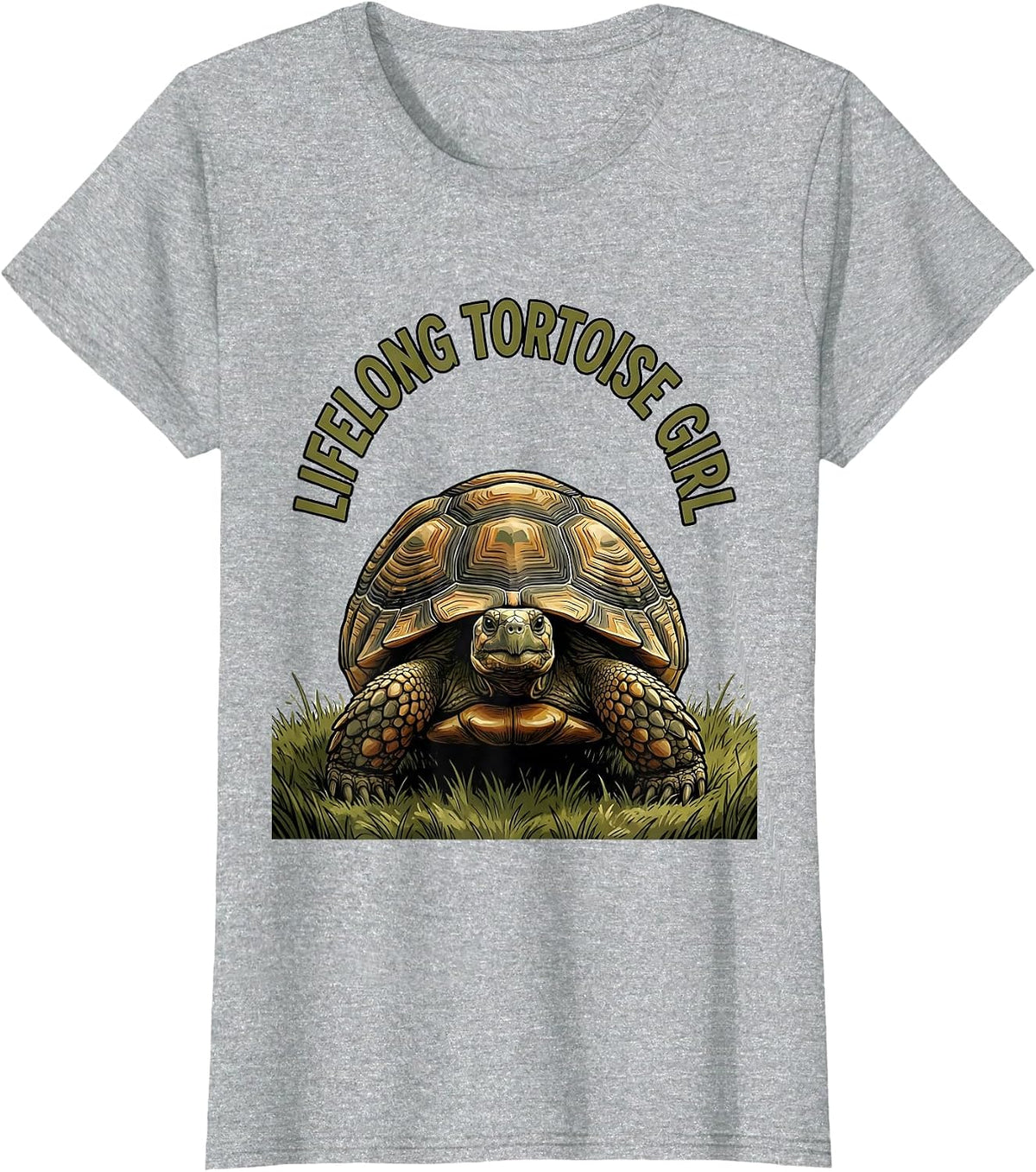 Women's Lifelong Tortoise Girl Cute Tortoise Lover Animal Humor T-Shirt - Heather Grey