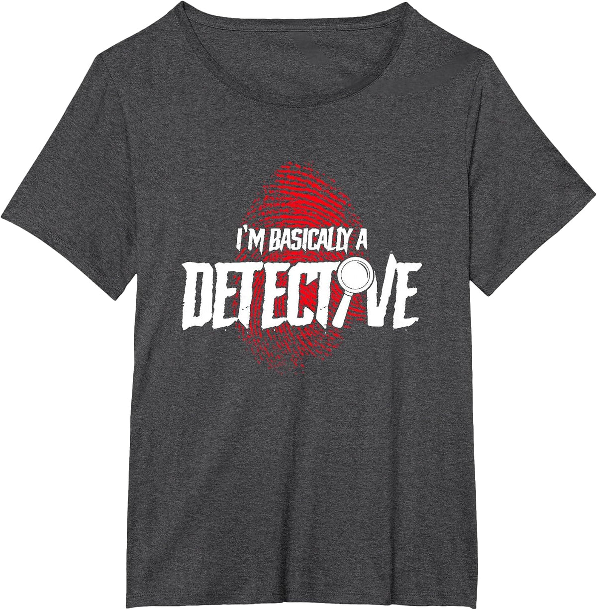 I'm Basically A Detective True Crime T-Shirt - Dark Heather Grey