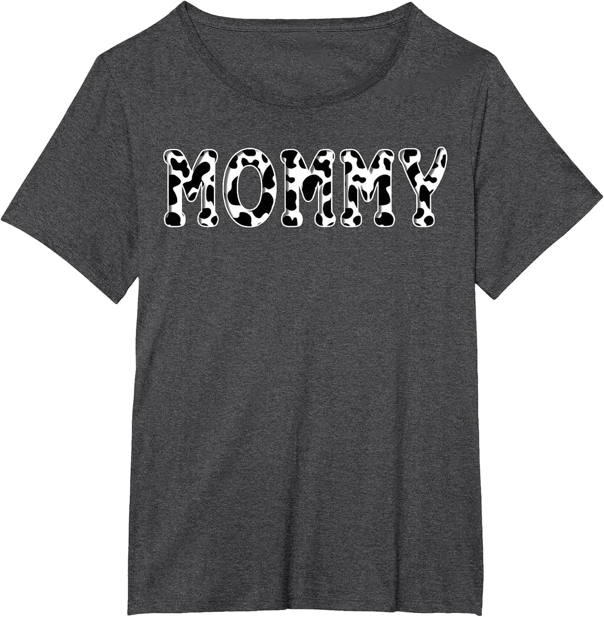 Cow Mommy Birthday Family Matching Girl Boy Farm Birthday T-Shirt - Dark Heather Grey