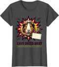 Women's Cavy Breed Brief Rosette Ruffles Hay Muzzle Funny T-Shirt - Dark Heather Grey