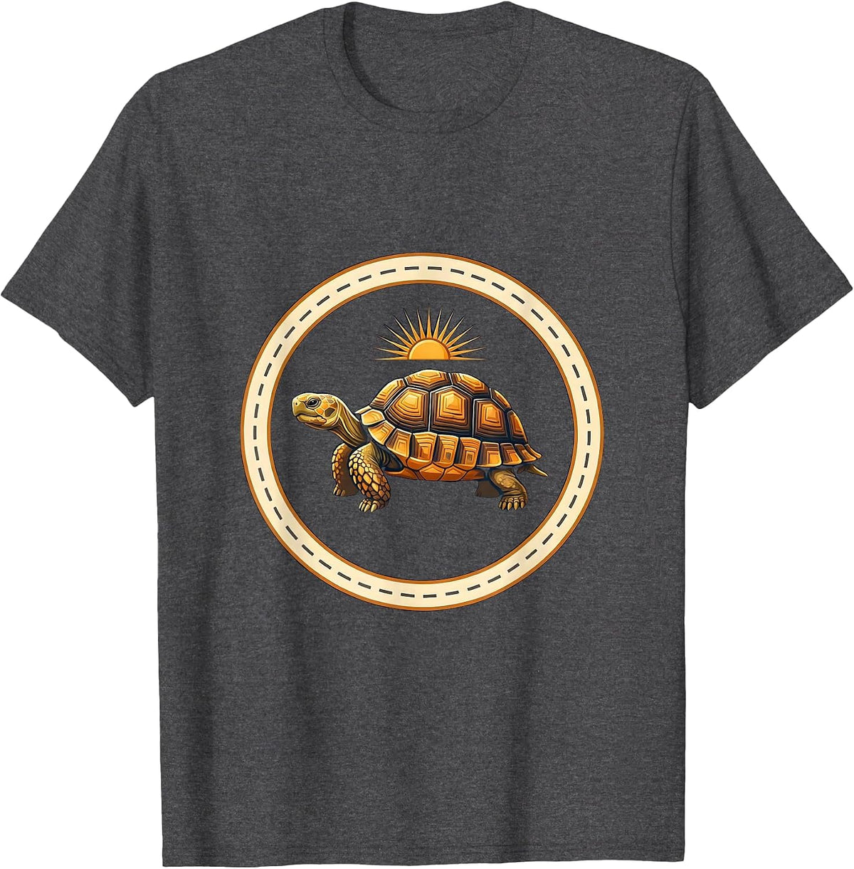 Tortoise on a Long Winding Road Graphic T-Shirt - Dark Heather Grey