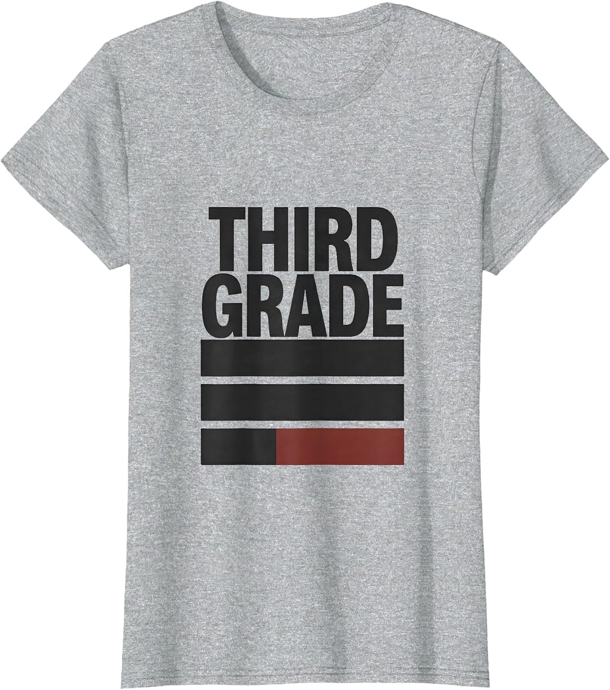 Women's Third Grade Minimalist Back To School Teacher Student T-Shirt - Heather Grey