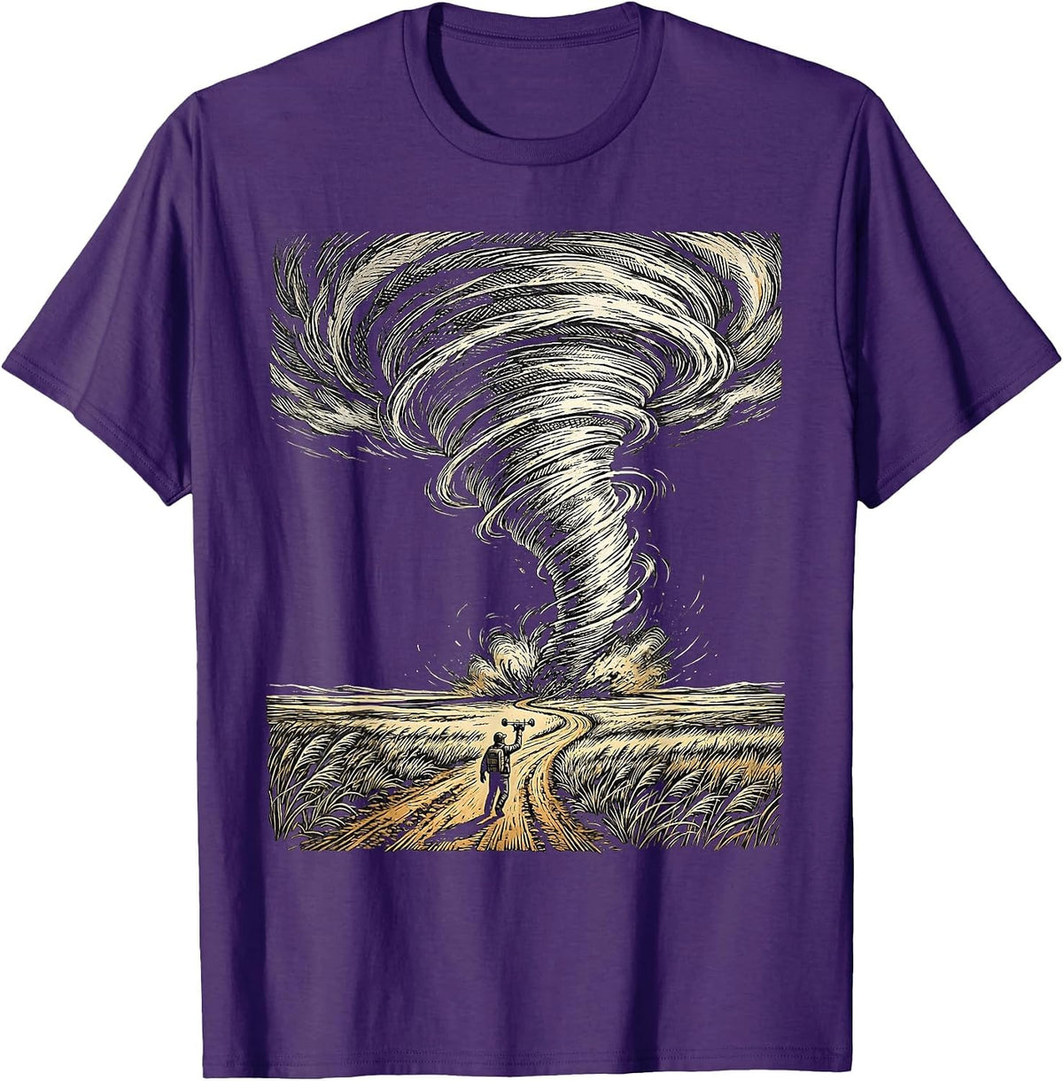 Tornado Chaser Meteorology Storm Chasing Enthusiast T-Shirt - Purple
