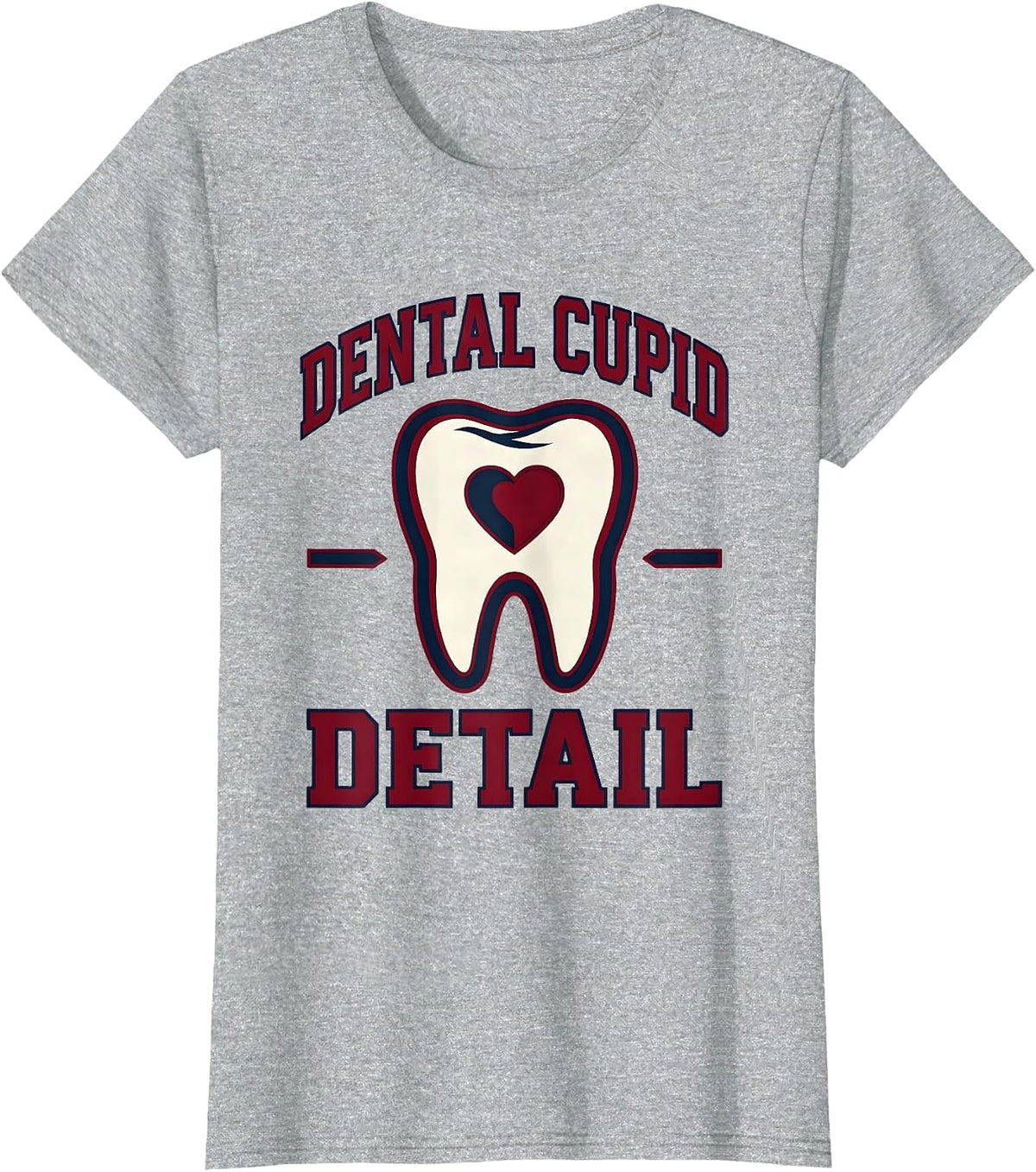 Women's Dental Cupid Detail Funny Dental Professional Valentine T-Shirt - Heather Grey