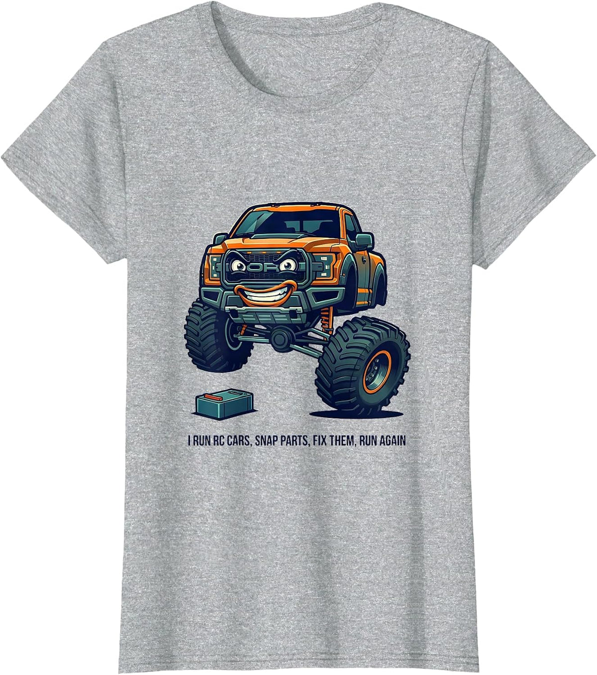 Women's I Run RC Cars Snap Parts Fix Them Run Again RC Racer T-Shirt - Heather Grey