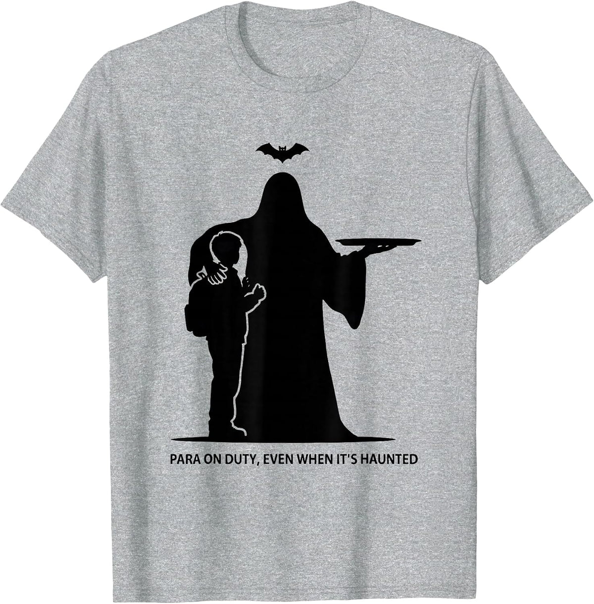 Men's Para On Duty Even When It's Haunted Funny Paraprofessional T-Shirt - Heather Grey