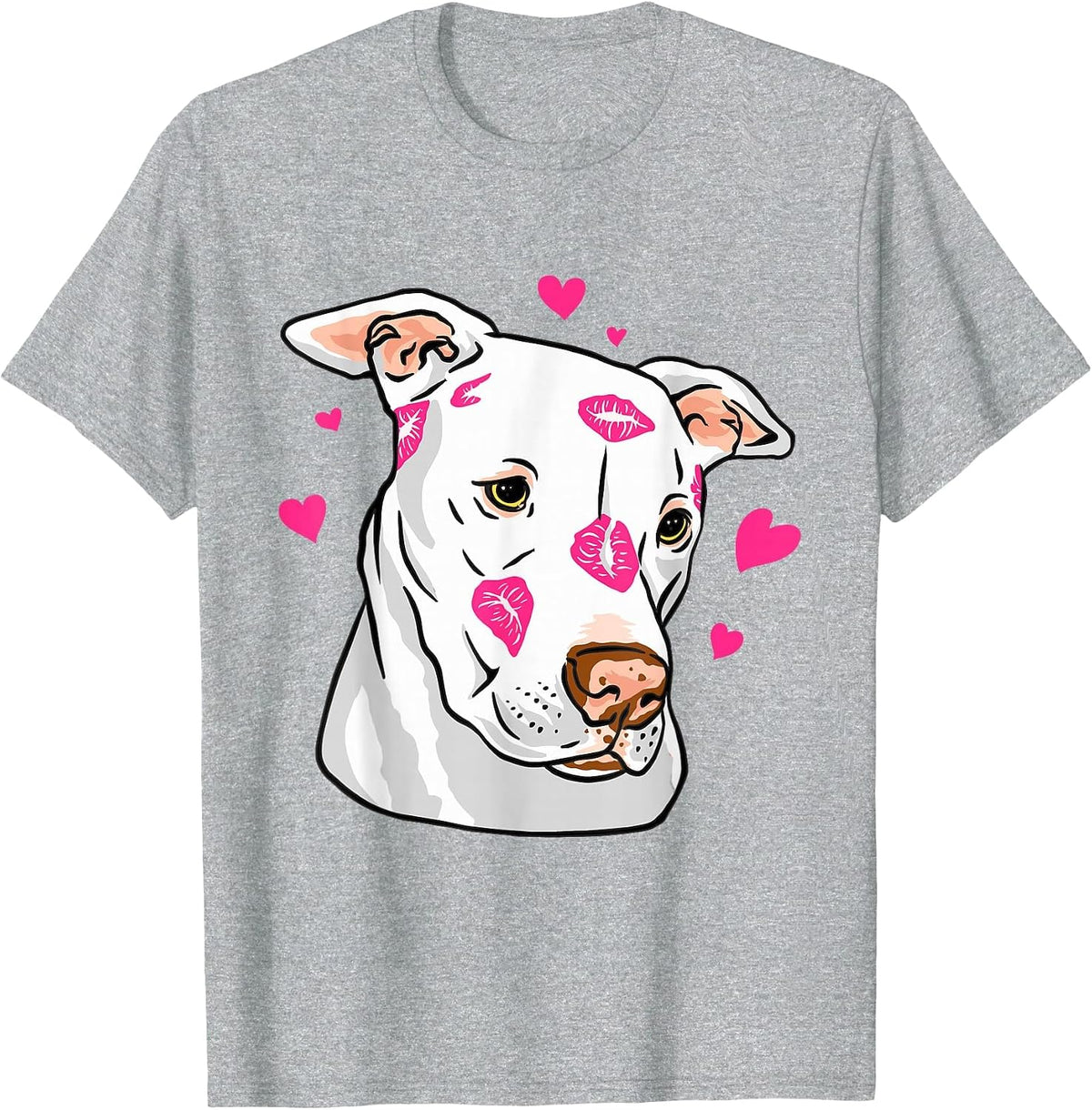 Pitbull Love Design Pitbull Moms Dads T-Shirt - Heather Grey
