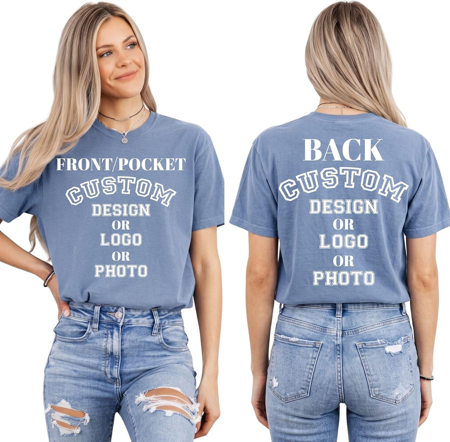 Custom School Comfort Colors® Shirt Personalized Teacher Student Staff Class Graduation Field Trip PTO Club Front Back Tee
