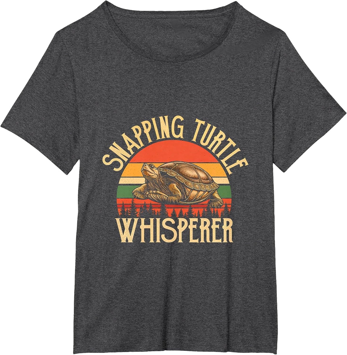 Snapping Turtle Whisperer Turtle Lover Reptile Nature T-Shirt - Dark Heather Grey