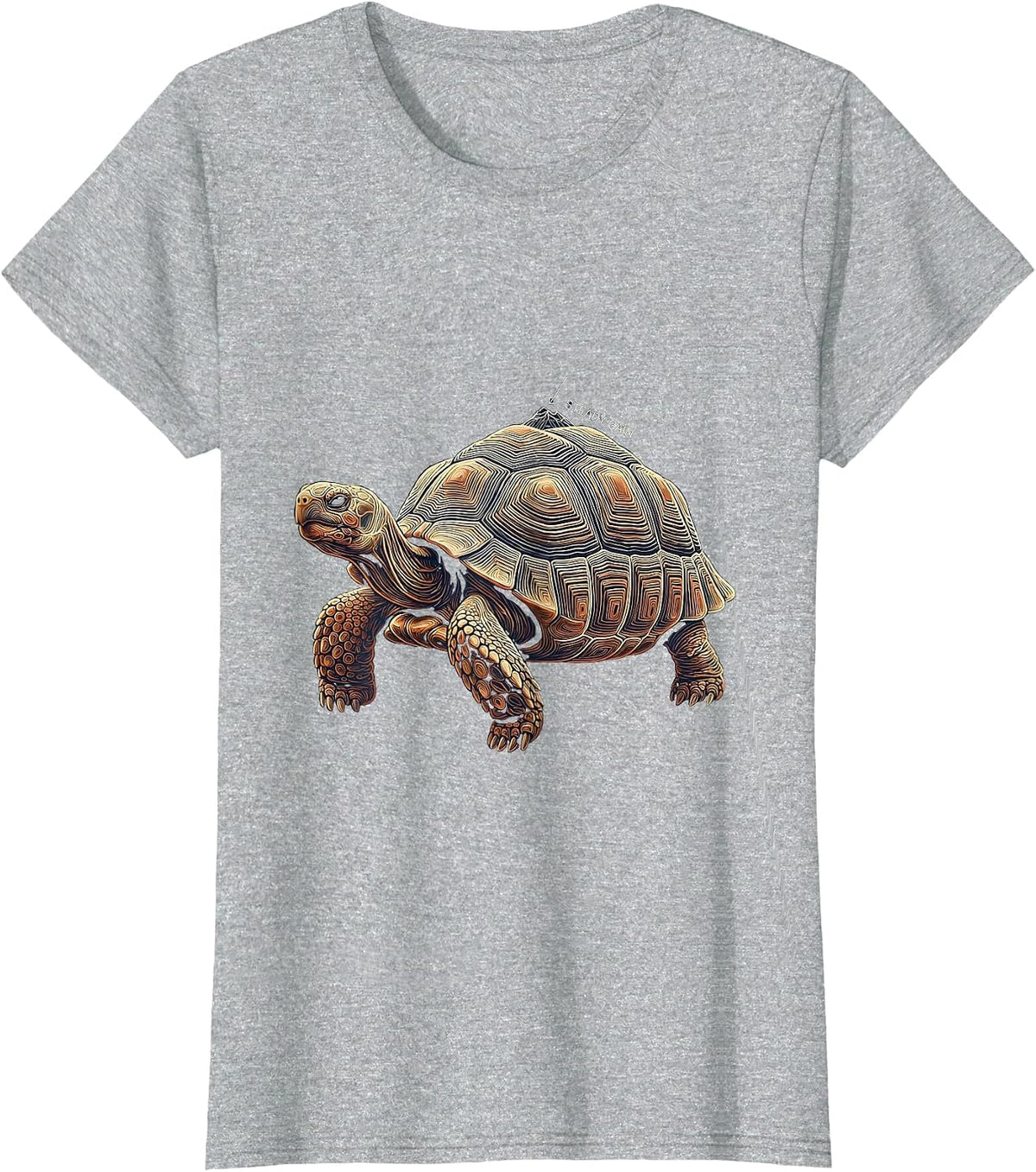 Steady Gain Topographic Contour Tortoise Lover Gift T-Shirt - Heather Grey