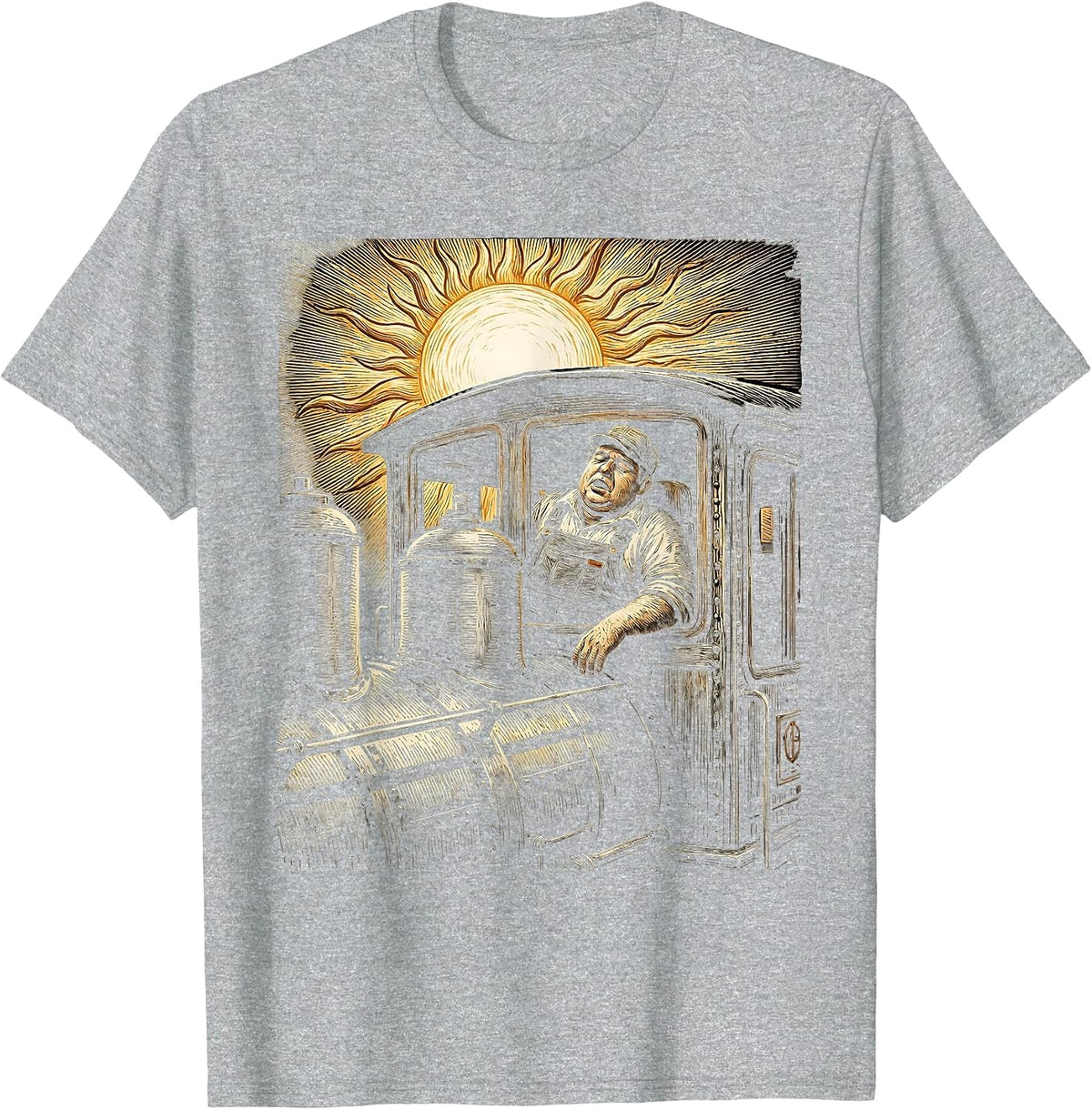Men's Not Always A Train Wreck Napping Engineer T-Shirt - Heather Grey