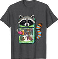 Men's I Run Fridge Patrol Funny Raccoon Trash Panda Meme Humor T-Shirt - Dark Heather Grey