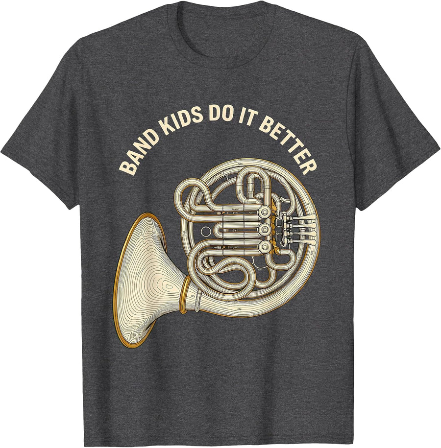 Men's Band Kids Do It Better Music Lover Design T-Shirt - Dark Heather Grey