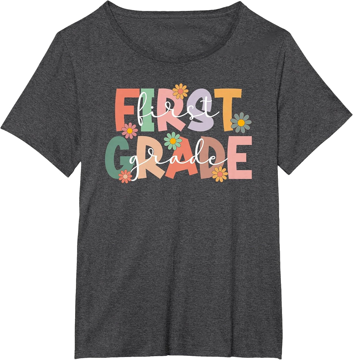 First Grade Teacher Best 1st Grade Teacher T-Shirt - Dark Heather Grey