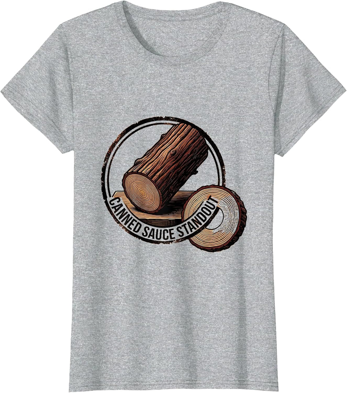 Canned Sauce Standout Funny Thanksgiving Cranberry Sauce T-Shirt - Heather Grey