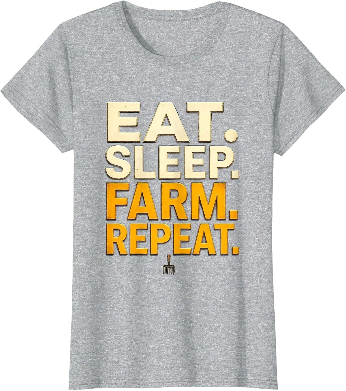 Eat Sleep Farm Repeat Funny Farm Life Hobbyist Gift T-Shirt - Heather Grey