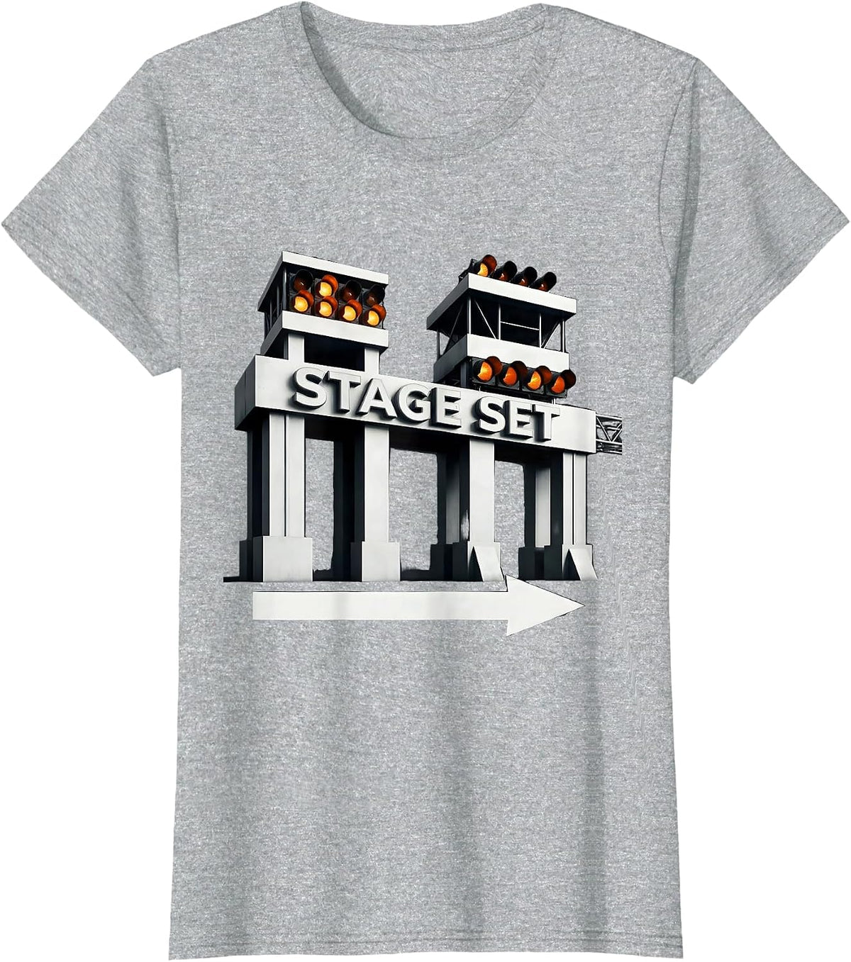 Stage Set Brutalist Drag Racing RC Car Hobbyist Gift T-Shirt - Heather Grey
