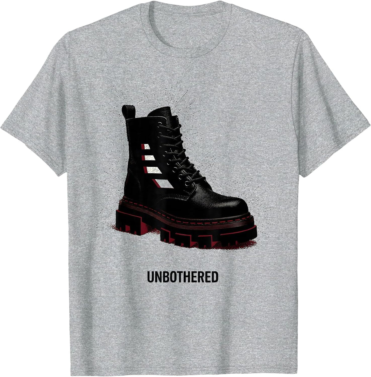 Men's Unbothered Y2K Grunge Goth Alt Aesthetic Streetwear T-Shirt - Heather Grey