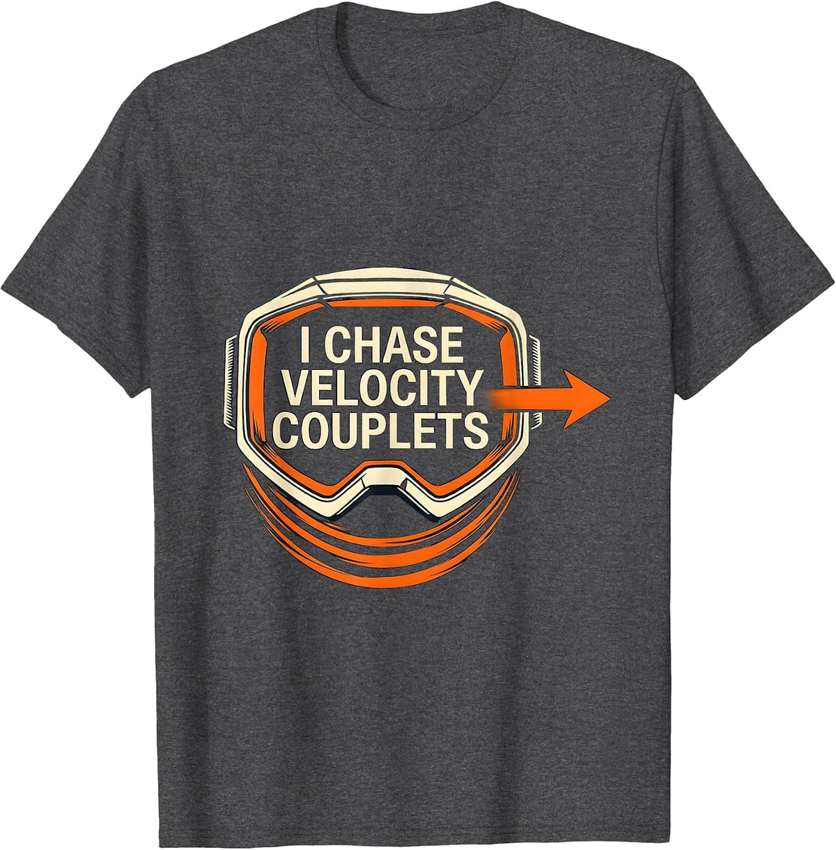 Men's I Chase Velocity Couplets Storm Chaser Meteorology Weather T-Shirt - Dark Heather Grey
