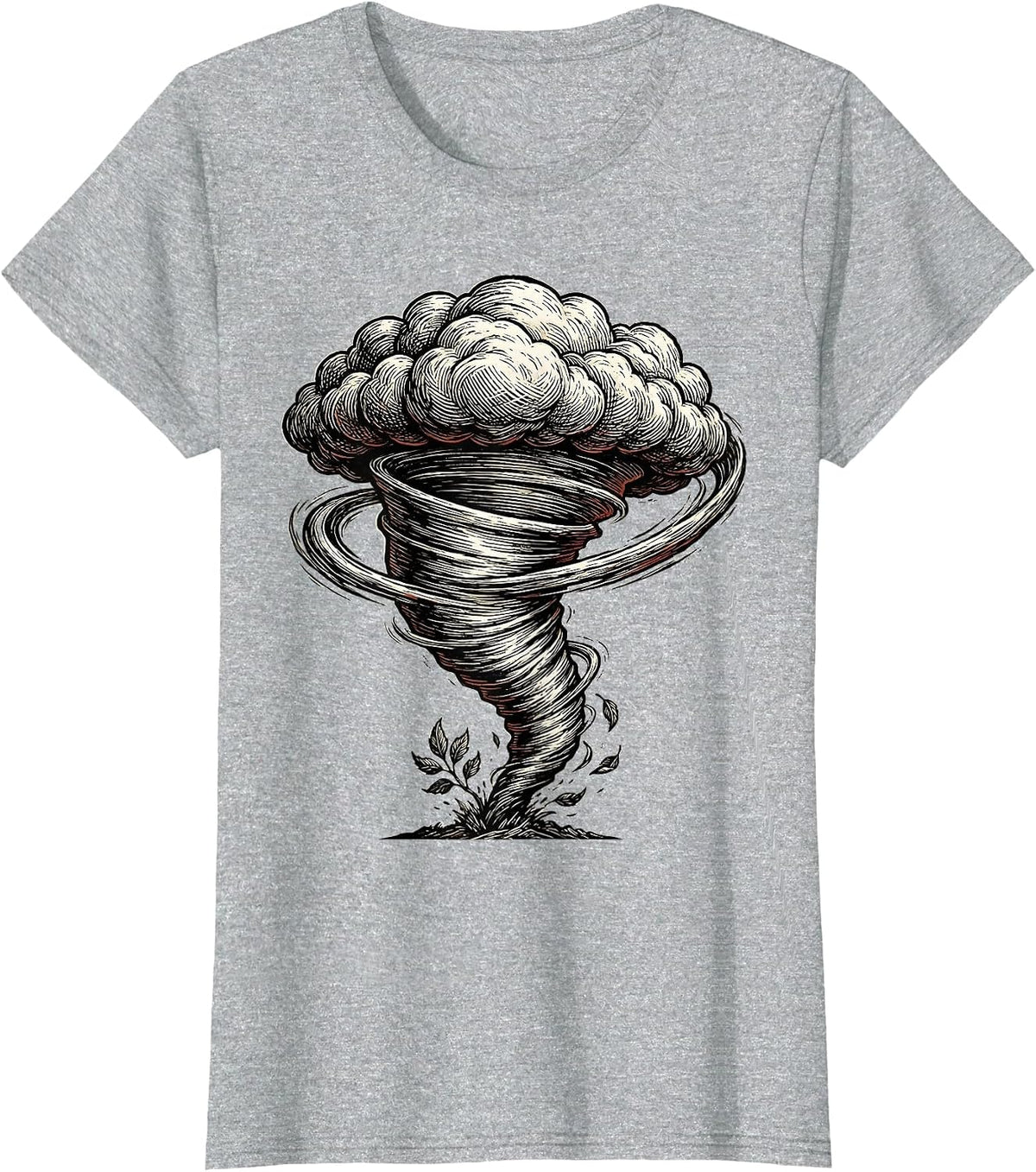 Women's Tornado Funnel Storm Chaser Meteorology Humor T-Shirt - Heather Grey