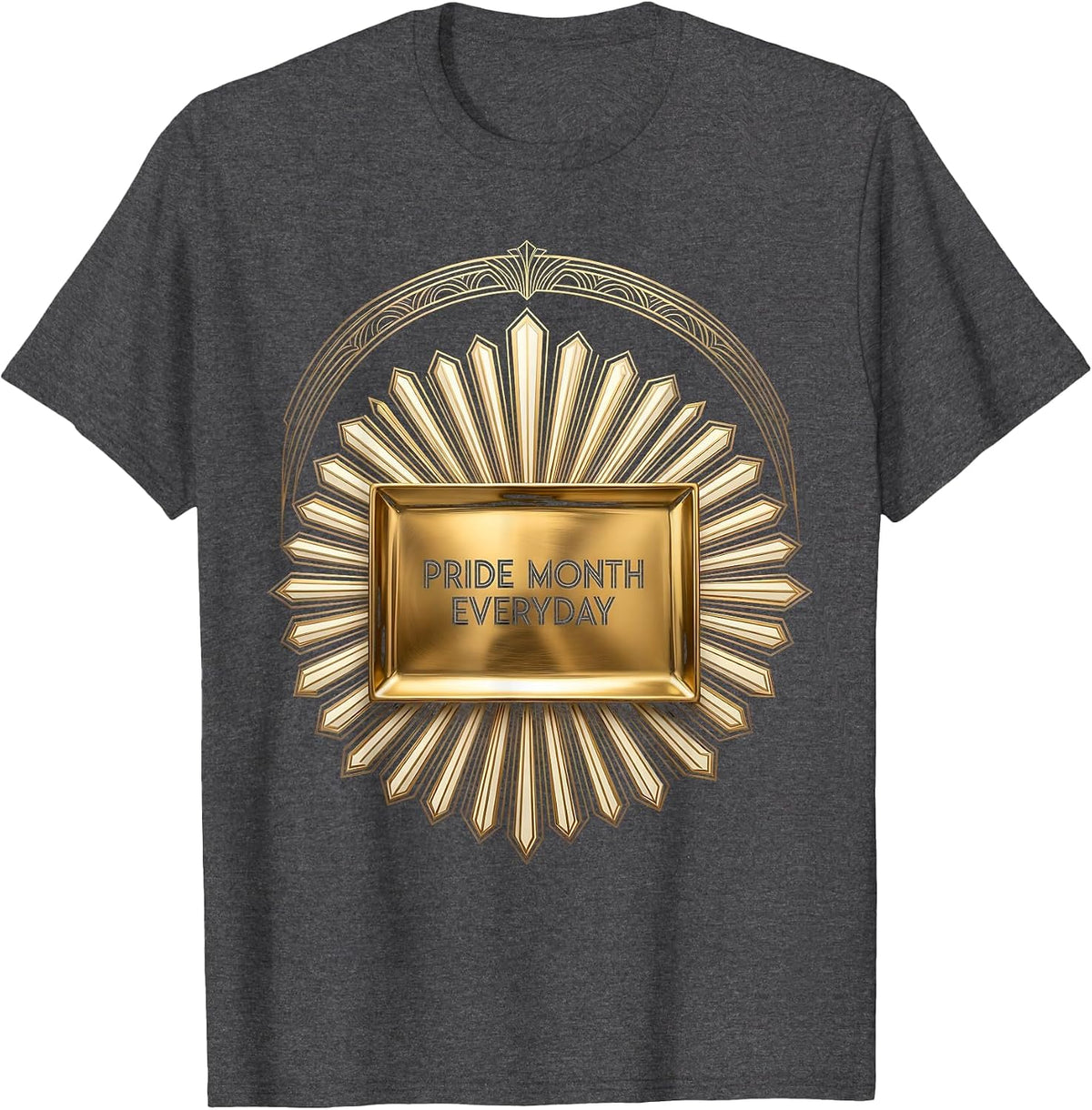 Pride Month Everyday LGBTQ Celebration Design T-Shirt - Dark Heather Grey