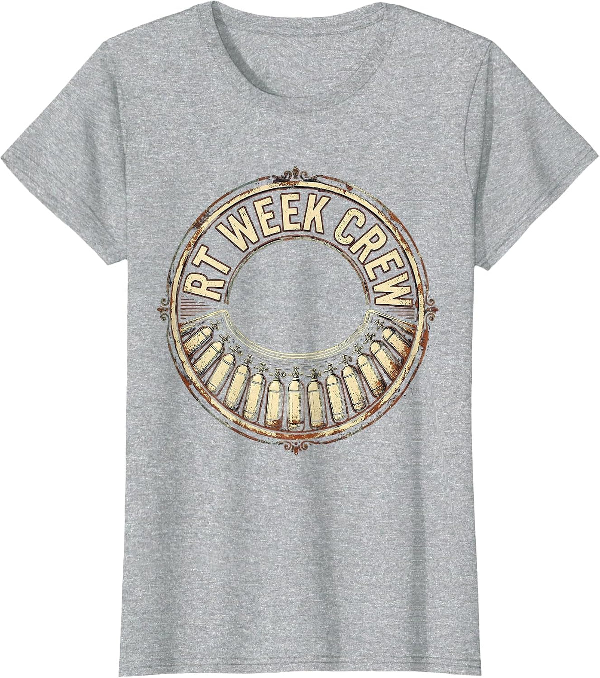 RT Week Crew Vintage Respiratory Therapist Care Week Pride T-Shirt - Heather Grey
