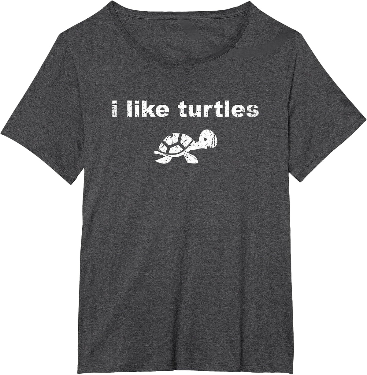 Vintage I Like Turtles Funny Turtle Pet for Turtle Lovers T-Shirt - Dark Heather Grey