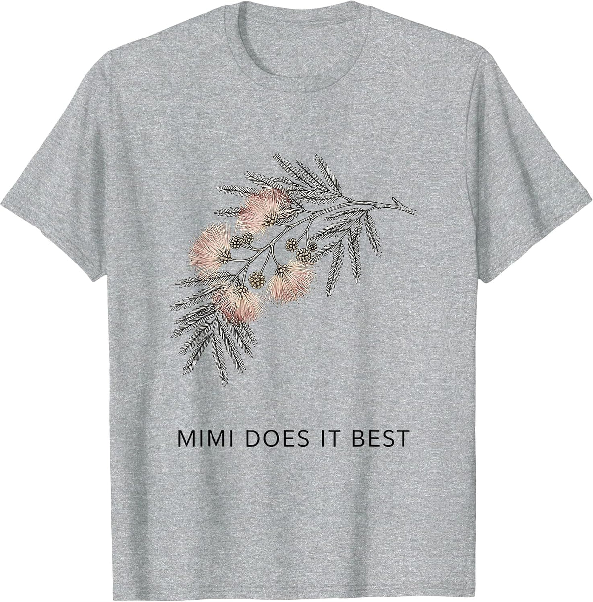 Men's Mimi Does It Best Proud Grandmother Design T-Shirt - Heather Grey