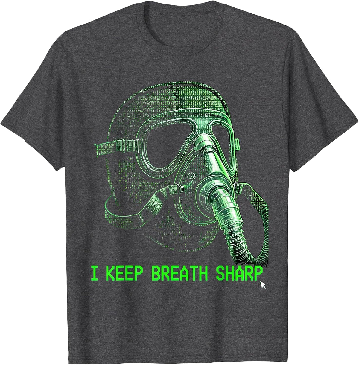 I Keep Breath Sharp Funny Respiratory Therapist RT Care Week T-Shirt - Dark Heather Grey