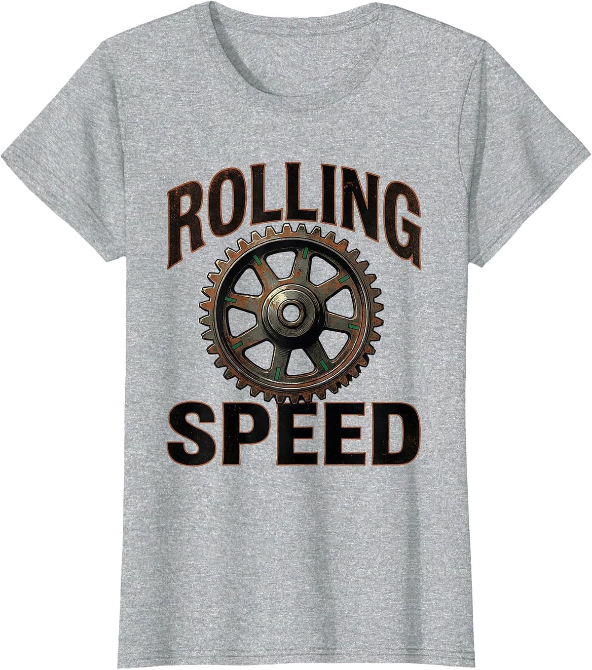 Women's Rolling Speed Vintage Filmmaker Movie Crew Retro Humor T-Shirt - Heather Grey