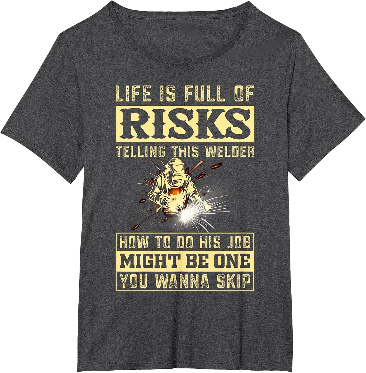Funny Welding Gear Welder Men T-Shirt - Dark Heather Grey