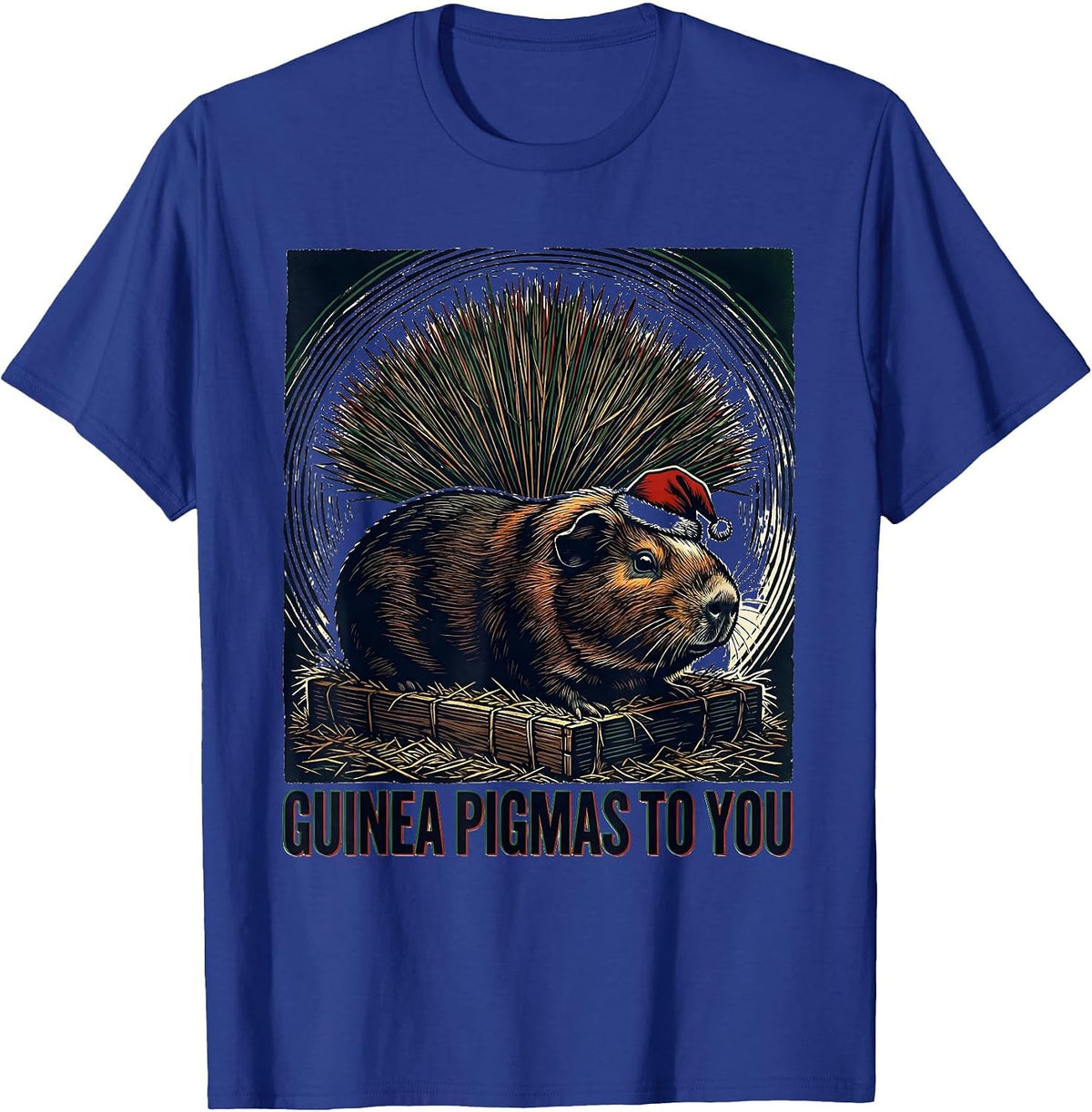 Men's Guinea Pigmas To You Funny Guinea Pig Owner Christmas T-Shirt - Royal Blue