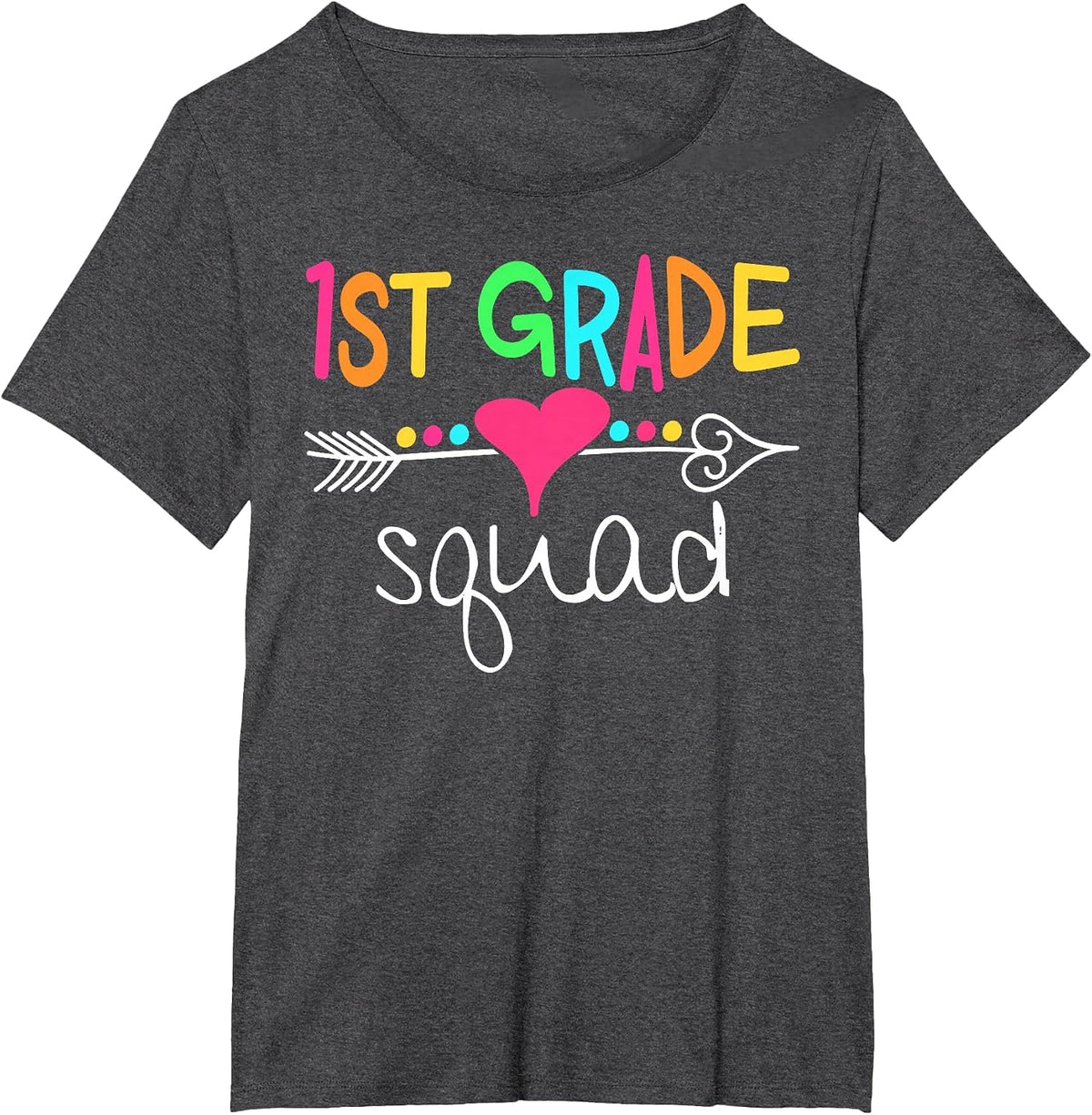 1st Grade Squad First Teacher Student Team Back to School T-Shirt - Dark Heather Grey