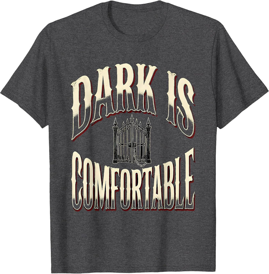 Men's Dark Is Comfortable Gothic Y2K Alt Emo Aesthetic T-Shirt - Dark Heather Grey