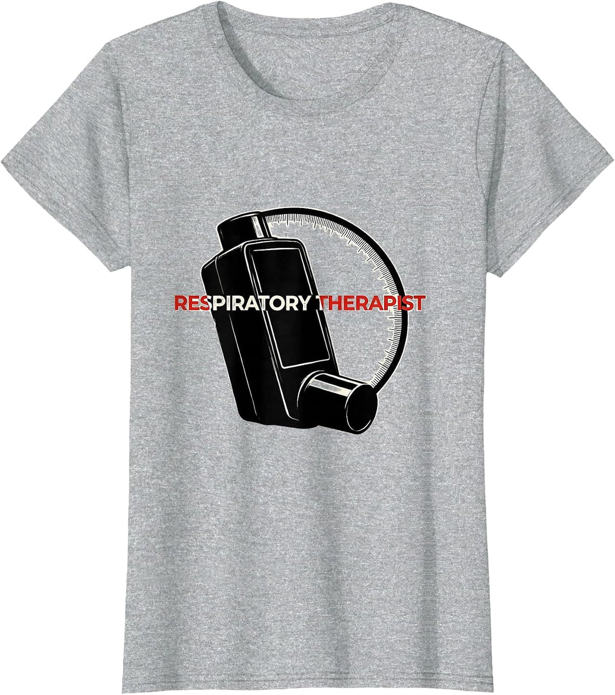 Respiratory Therapist Minimalist RT Profession Pride T-Shirt - Heather Grey