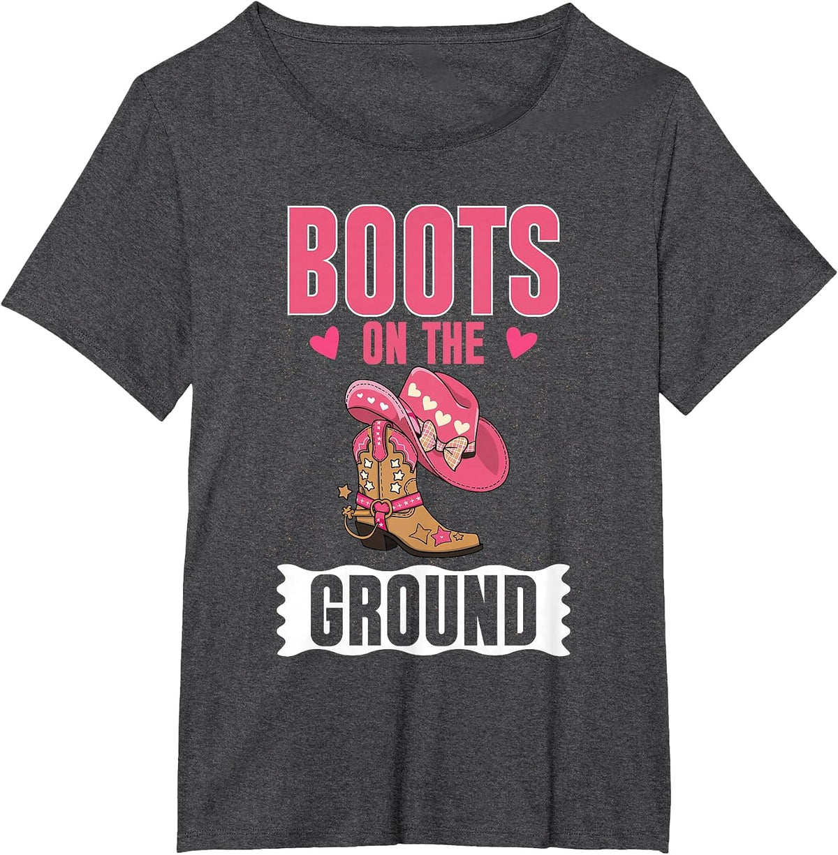 Boots on the Ground. Linedance T-Shirt - Dark Heather Grey
