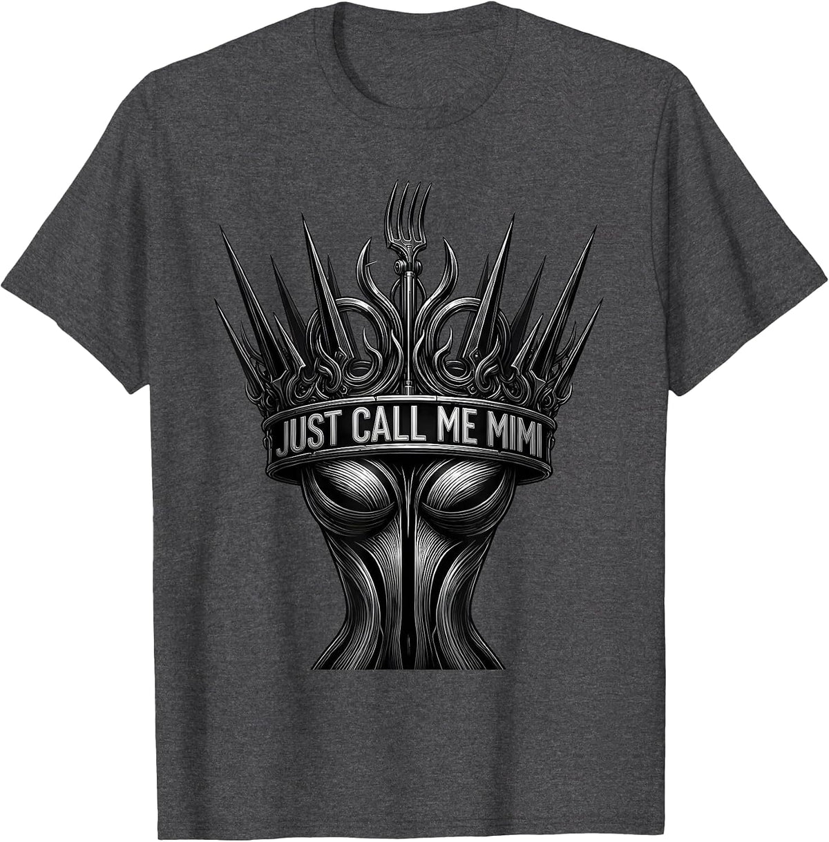 Just Call Me Mimi Proud Grandmother Design T-Shirt - Dark Heather Grey