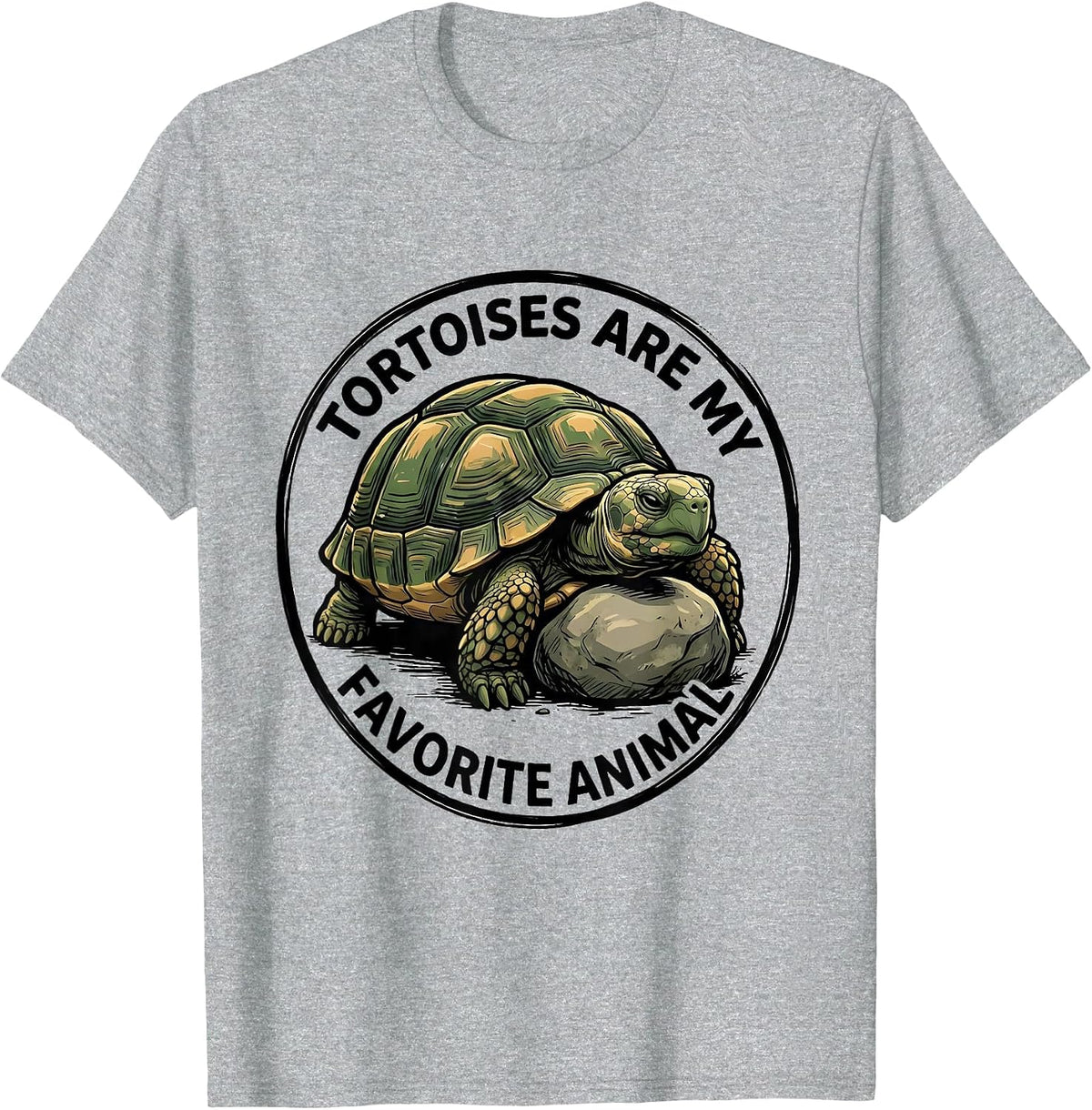 Men's Tortoises Are My Favorite Animal Funny Tortoise Lover Gift T-Shirt - Heather Grey