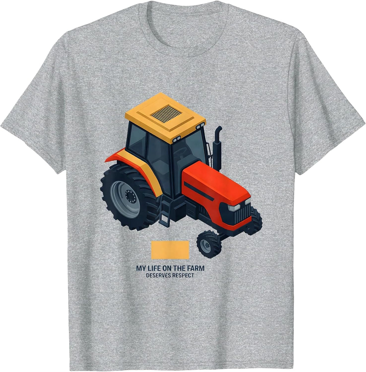Men's My Life On The Farm Deserves Respect Patriotic Farmer Rural T-Shirt - Heather Grey