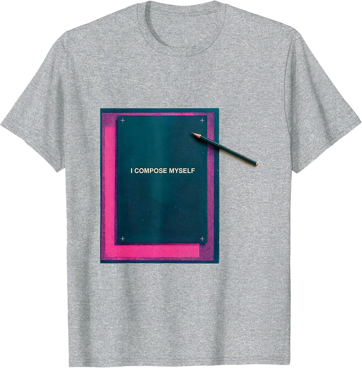 Men's I Compose Myself Risograph Artist Art Teacher Humor T-Shirt - Heather Grey