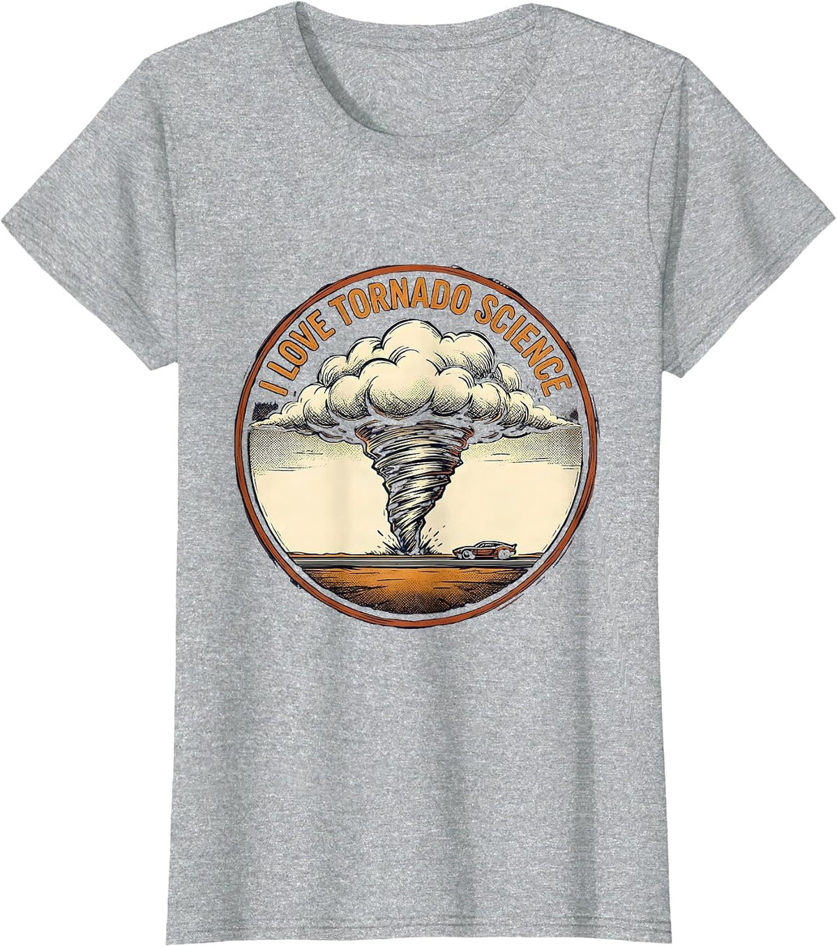 I Love Tornado Science Meteorology Storm Chaser Enthusiast T-Shirt - Heather Grey