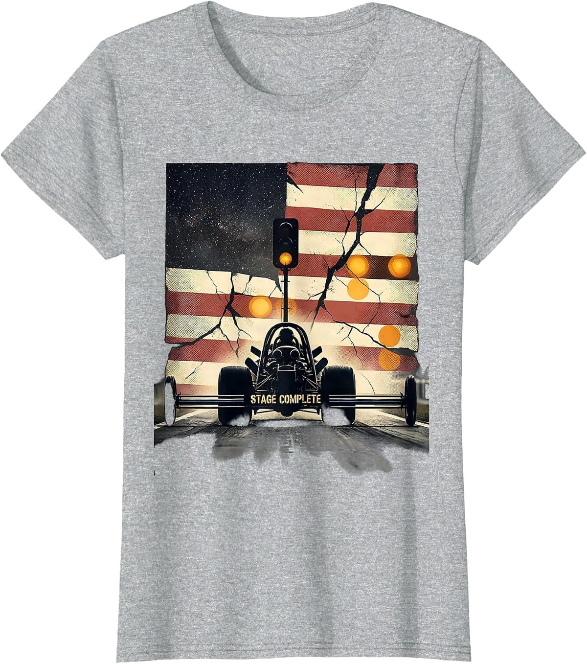 Women's Stage Complete Patriotic RC Car Drag Racing Hobbyist Gift T-Shirt - Heather Grey