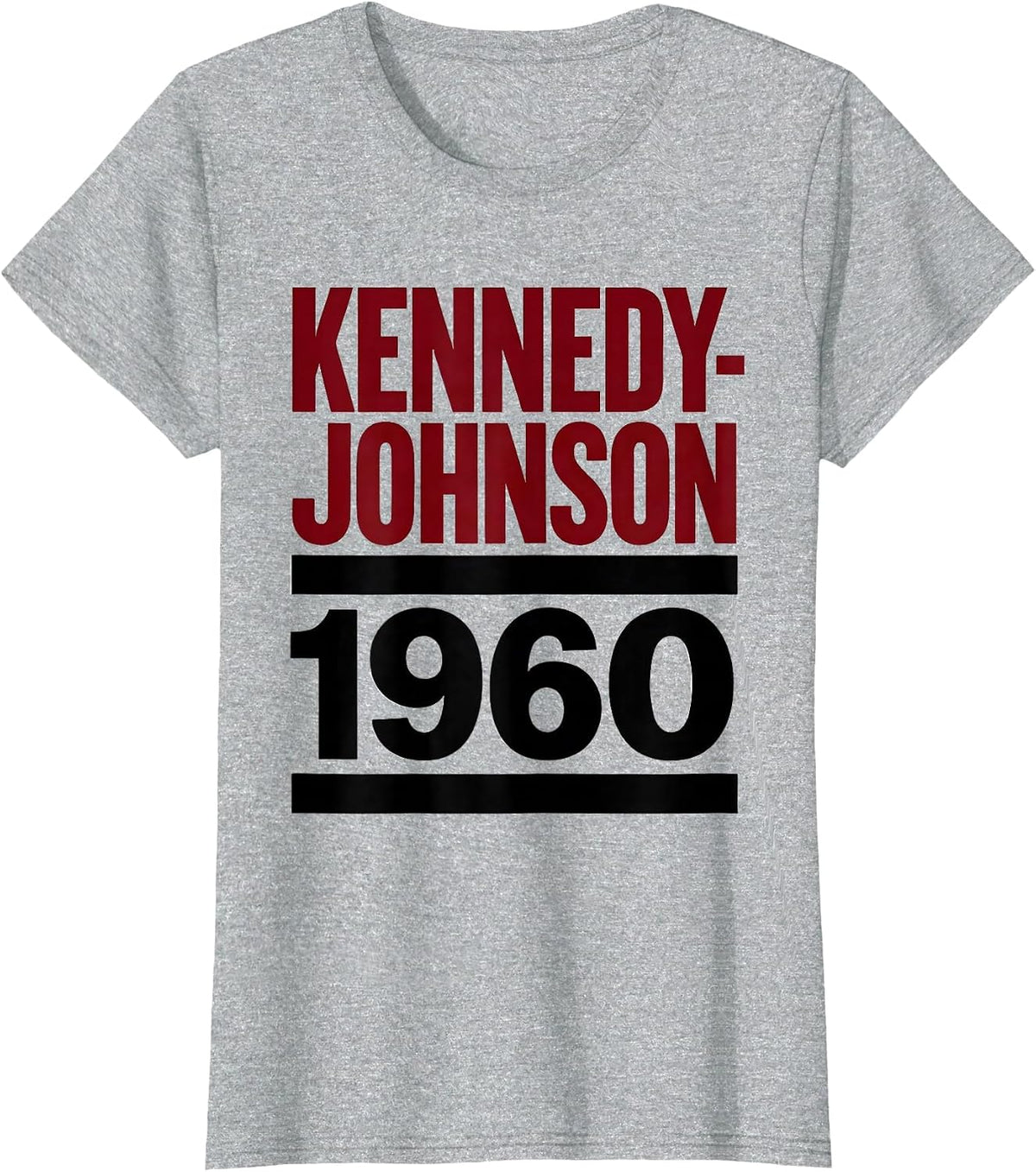 Women's Kennedy-Johnson 1960 Retro Political Nostalgia 4th of July T-Shirt - Heather Grey