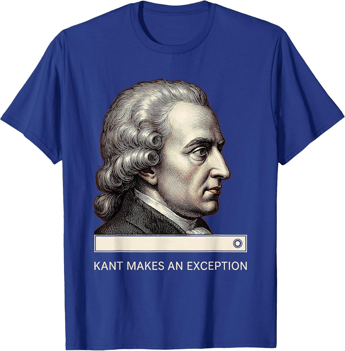 Men's Kant Makes An Exception Funny Philosopher Pun Meme Sarcastic T-Shirt - Royal Blue